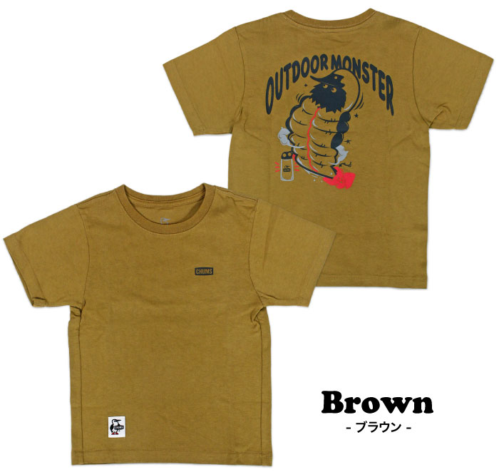 チャムス キッズ 半袖Tシャツ 東北別注 OM スリーピングバッグ Kids  