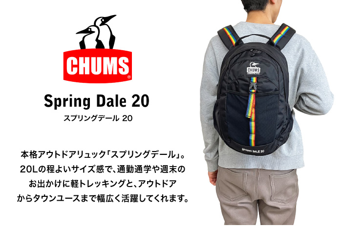 CHUMS チャムス スプリングデール 20 リュックサック バックパック デイパック キャンプ 登山 トレッキング 釣り 20L CH60-3749  : ch60-3749 : BEARS-MALL - 通販 - Yahoo!ショッピング