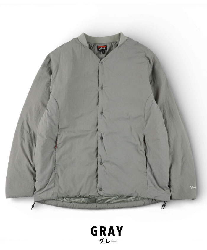 NANGA（ナンガ） ノーカラーソフトダウンカーディガン 防寒 軽量 保温