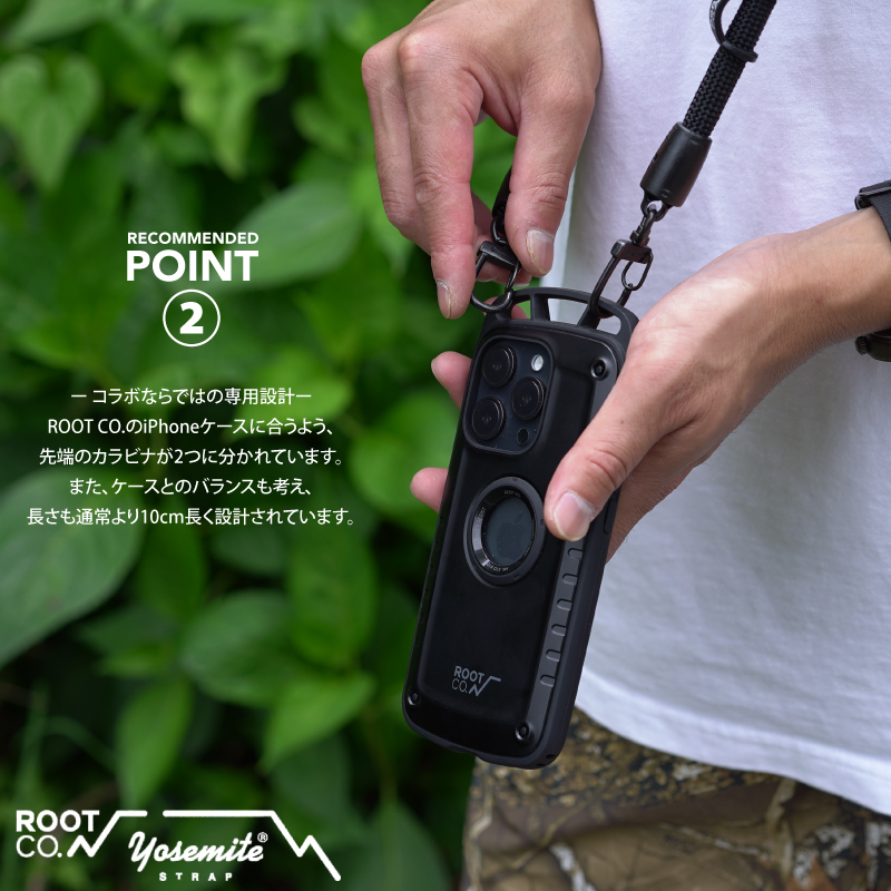EPM × ROOT CO. ルートコー コラボ ヨセミテ モバイルストラップ 日本製 YMS スマホ 斜め掛け 送料無料