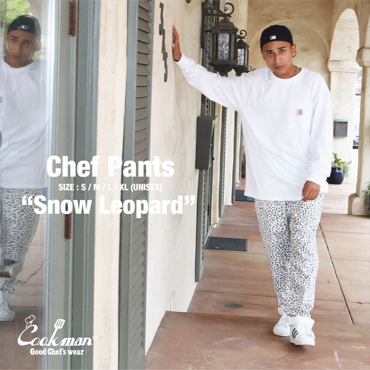 COOKMAN クックマン シェフパンツ Chef Pants Snow Leopard