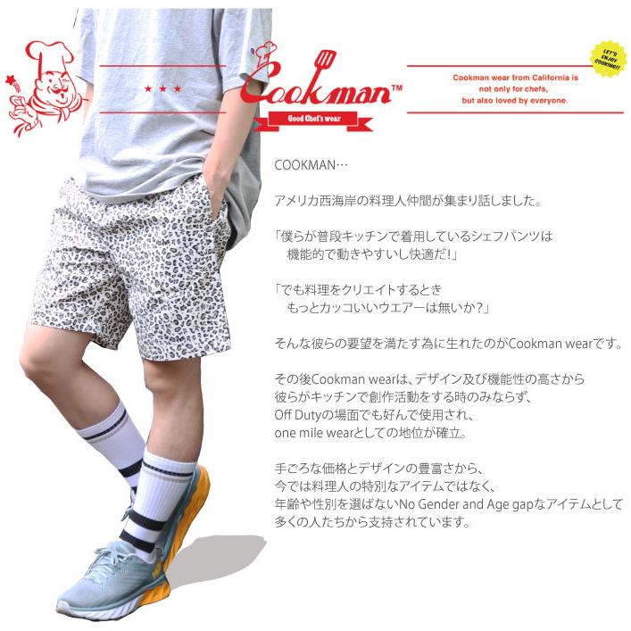 COOKMAN クックマン シェフパンツ ショートパンツ チェッカーブラック L COOKMAN（クックマン）の「Cookman クックマン シェフショート
