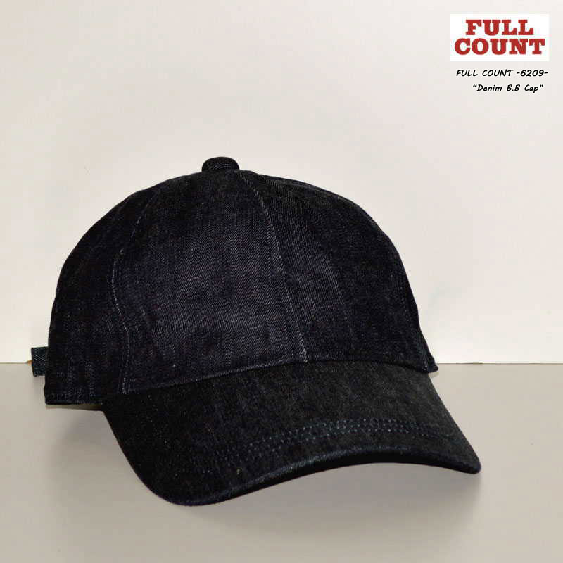 美品 試着のみフルカウント デニムキャップ ブラック FULLCOUNT（フルカウント） 