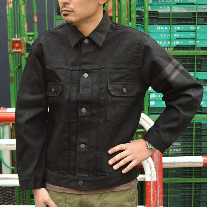 出陣レーベル MOMOTARO JEANS 桃太郎ジーンズ MMGJ1102 BK #002 15.7oz