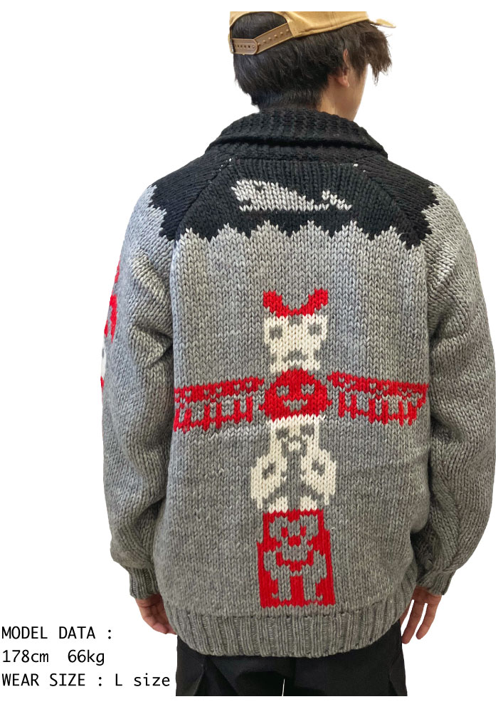 HOUSTON（ヒューストン） カウチンニットカーディガン(トーテムポール