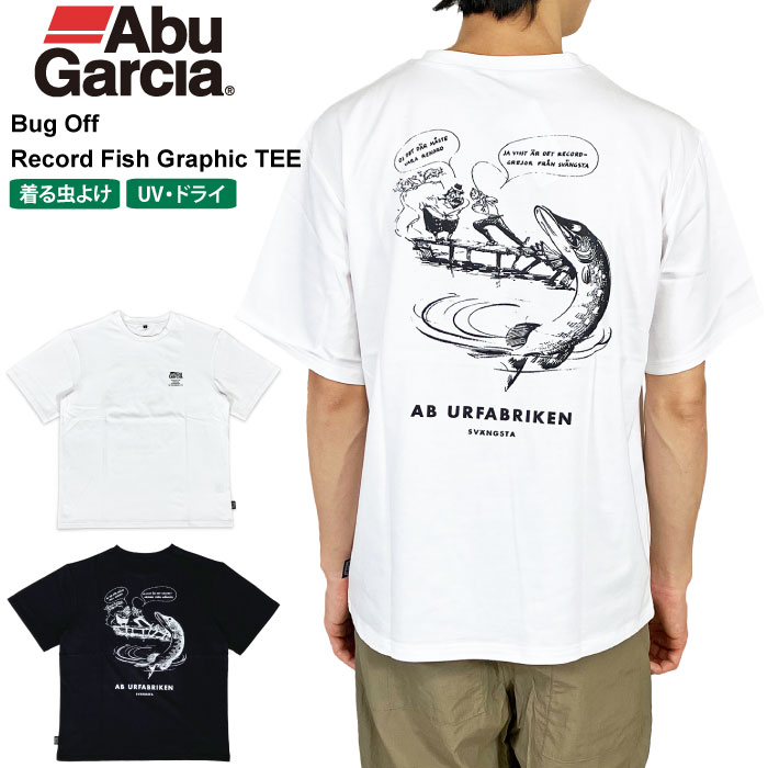 AbuGarcia アブガルシア バグオフ レコードフィッシュ グラフィック 半袖Tシャツ メンズ フィッシング UVカット 24SAB-013 ゆうパケット1点まで送料無料 SALE