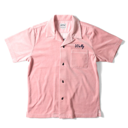 HOUSTON（ヒューストン） ベロアボウリングシャツ 半袖 メンズ 派手