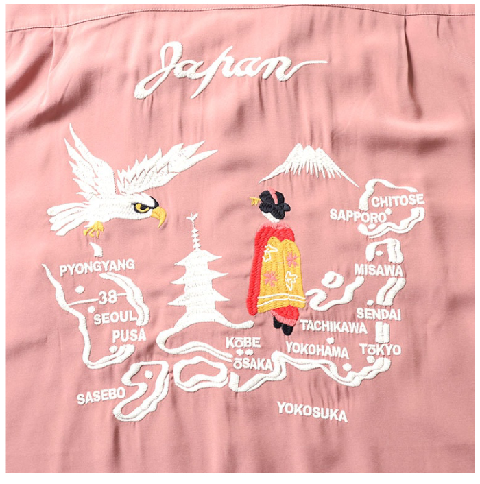 HOUSTON（ヒューストン） スーベニア長袖シャツ SOUVENIR L/S SHIRT