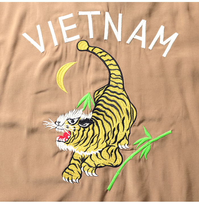 HOUSTON（ヒューストン） SOUVENIR SHIRT(VIETNAM TORA) スーベニア
