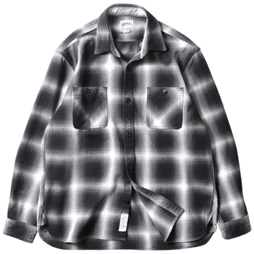 Houston ヒューストン オンブレチェックビエラシャツ 長袖シャツ 厚手 ワークシャツ フランネルシャツ チェックシャツ メンズ レディース 定番 41252 2025新作 | HOUSTON | 03