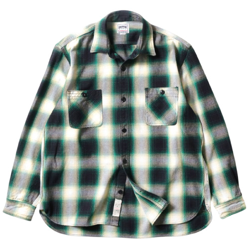 Houston ヒューストン オンブレチェックビエラシャツ 長袖シャツ 厚手 ワークシャツ フランネルシャツ チェックシャツ メンズ レディース 定番 41252 2025新作 | HOUSTON | 01