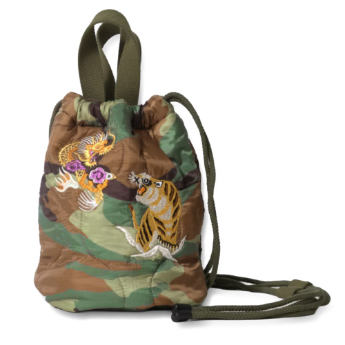 Houston ヒューストン 刺繍キルティングエフェクトバッグ(日本) 手提げ ショルダーバッグ 肩掛け 巾着 2WAY 6845 メール便対応 | HOUSTON | 03