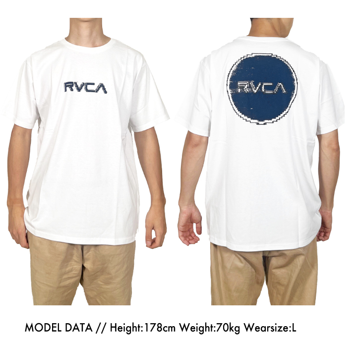 ルーカ RVCA メンズ GLITCH BIT 半袖Ｔシャツ 発泡プリント ストリート