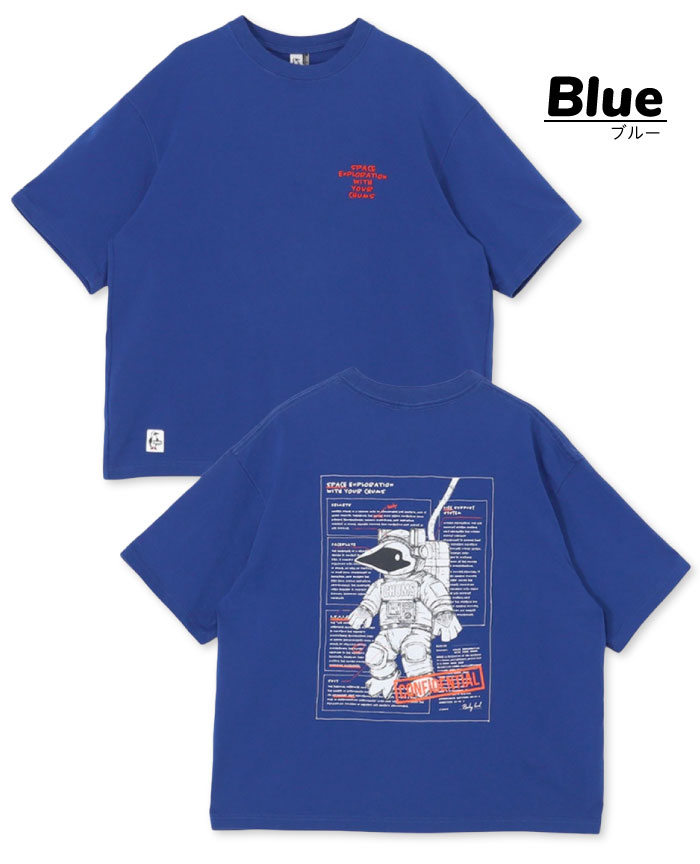 CHUMS チャムス スペースブービーTシャツ メンズ レディース 半袖 USAコットン 綿100％ ロゴ プリント  大きめサイズ 春夏 CH01-2545 オーバーサイズ CHUMS チャムス Tシャツ スペース ブービー メンズ レディース