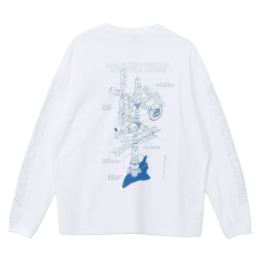 CHUMS（チャムス） 長袖Tシャツ ロンT スペースドック 宇宙