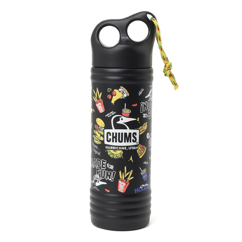 極美品✨　CHUMS　チャムズ　オーバオール　Travel　総柄　超ワイド CHUMS（チャムス） キャンパーウェーブボトル500mlパターン 保温 保冷
