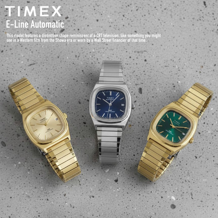 TIMEX �^�C���b�N�X E-Line Automatic �������� �A�i���O �r���v 50m�h�� TW2Y07200 TW2Y67700 TW2Y07400