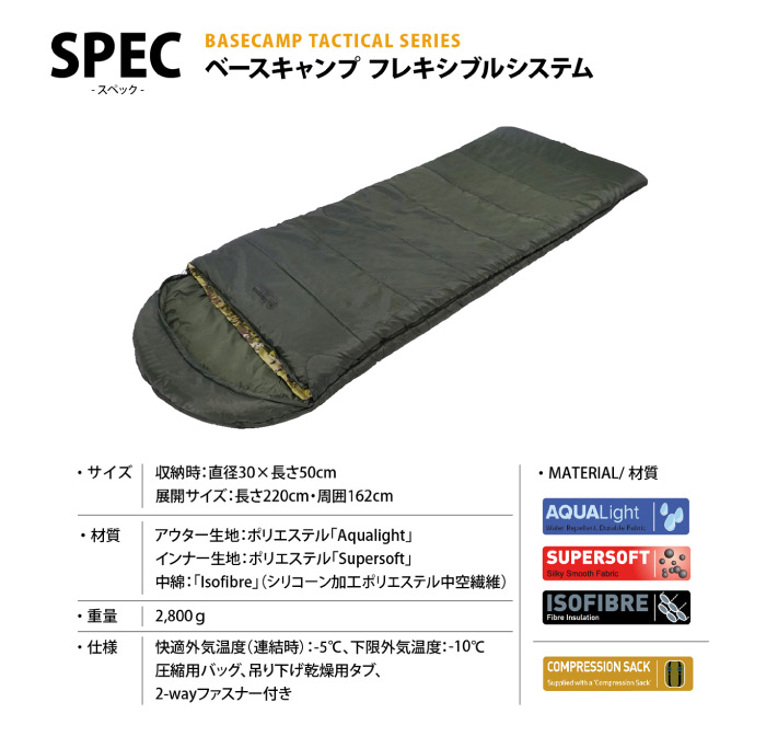 Snugpak スナグパック ベースキャンプ フレキシブルシステム 寝袋 シュラフ SP19122OT FLEXIBLE-SYSTEM ラッピング不可  ポイント5倍 :FLEXIBLE-SYSTEM:BEARS STORE - 通販 - Yahoo!ショッピング