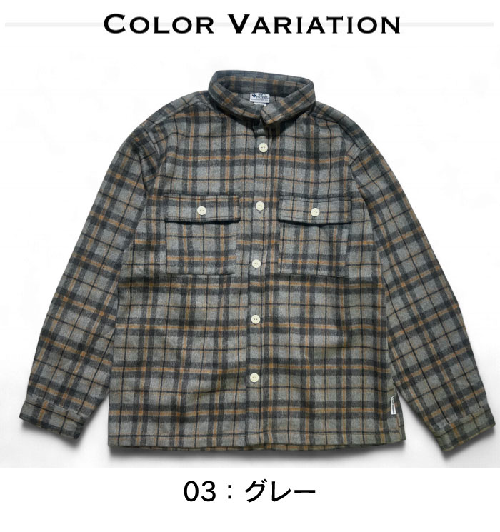 gym master（ジムマスター） ヘビーチェックネルシャツ 長袖シャツ