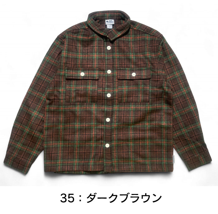 gym master（ジムマスター） ヘビーチェックネルシャツ 長袖シャツ