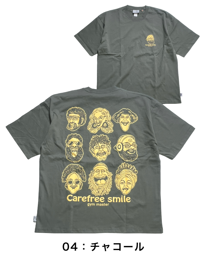gym master（ジムマスター） 半袖Tシャツ 7.4oz carefree smile ビッグ