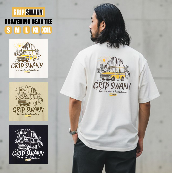 GRIP SWANY（グリップスワニー） 半袖Tシャツ トラベリングベア