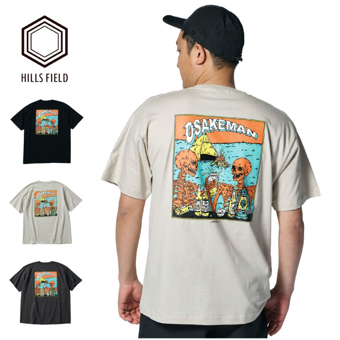 HILLS FIELD ヒルズフィールド 半袖Tシャツ お酒マン Tシャツ HIROTTON