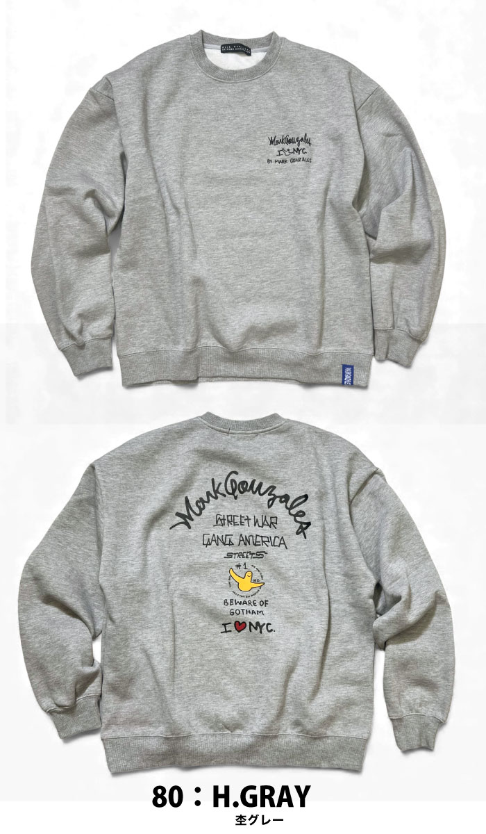 Mark Gonzales（マークゴンザレス） 裏起毛 スウェット クルーネック