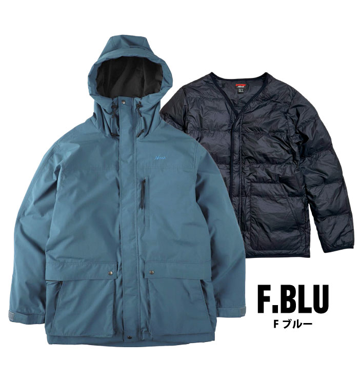 NANGA ナンガ ダウンジャケット インナーダウン セット ヒノックダウン 3イン1 メンズ アウター 防寒 撥水 保温 暖かい 軽量 春 秋 冬 アウトドア キャンプ 登山 釣り 通勤 通学 カジュアル シンプル N2530-0B035D NANGA（ナンガ） ダウンジャケット インナーダウン セット