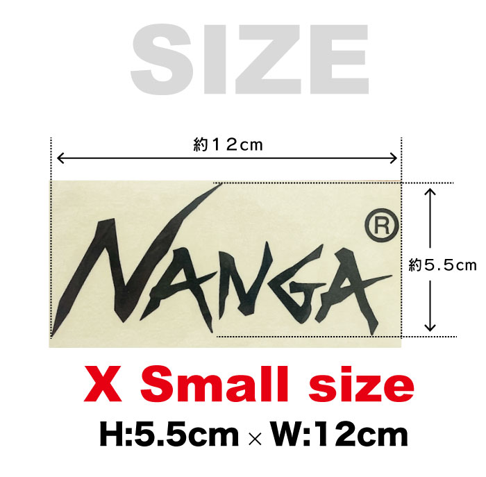 NANGA CUTTING STICKER ナンガカッティングステッカー XSサイズ 車用 窓 ガラス アウトドア ギア キャンプ シール NA2254-3G515 5点までゆうパケット可能｜bearsstore｜03