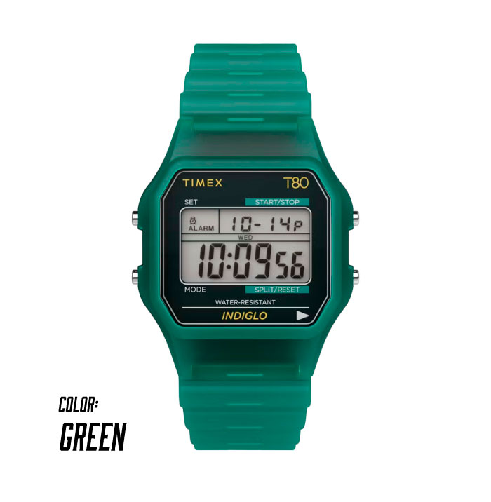 TIMEX タイメックス T80 トランスルーセント クォーツ 腕時計 デジタルウォッチ 30m防水 スケルトン シースルー 軽量 カジュアル TW2Y34100 TW2Y34200 TW2Y36400 | TIMEX | 10