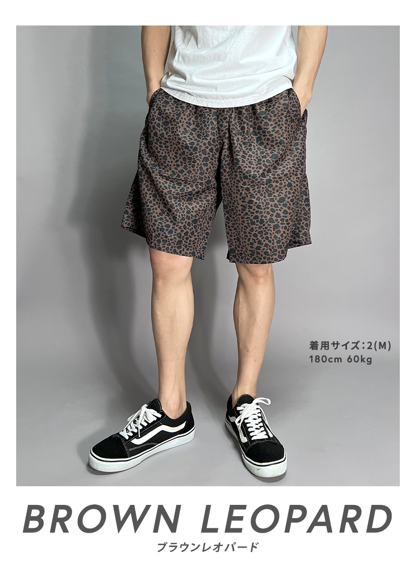 リルーム　レオパード　ハーフパンツ BEATJIVE ハーフパンツ メンズ レオパード 迷彩 ショートパンツ