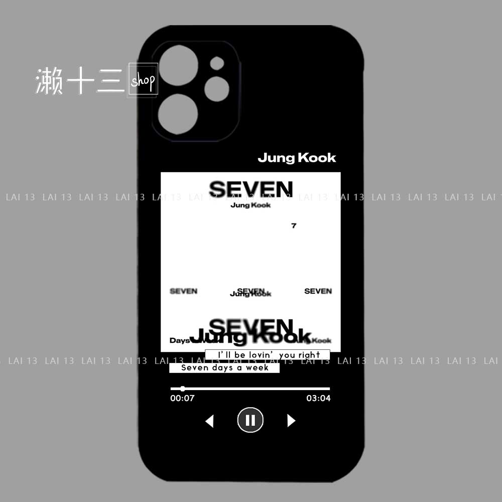 BTS 防弾少年団 JUNGKOOK SEVEN グク iPhone 13 12 11 SE2 X XS XR XS MAX 7 8 Plus 携帯のケース アイフォン スマホケース カバー 応援｜beatystore｜12