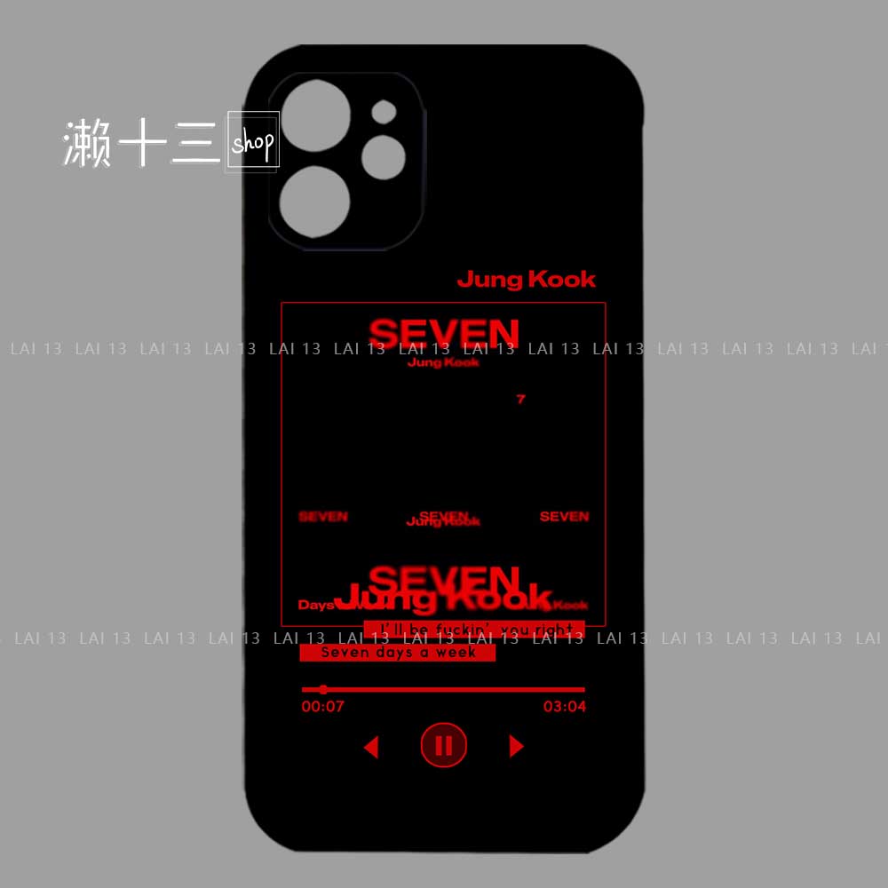 BTS 防弾少年団 JUNGKOOK SEVEN グク iPhone 13 12 11 SE2 X XS XR XS MAX 7 8 Plus 携帯のケース アイフォン スマホケース カバー 応援｜beatystore｜15