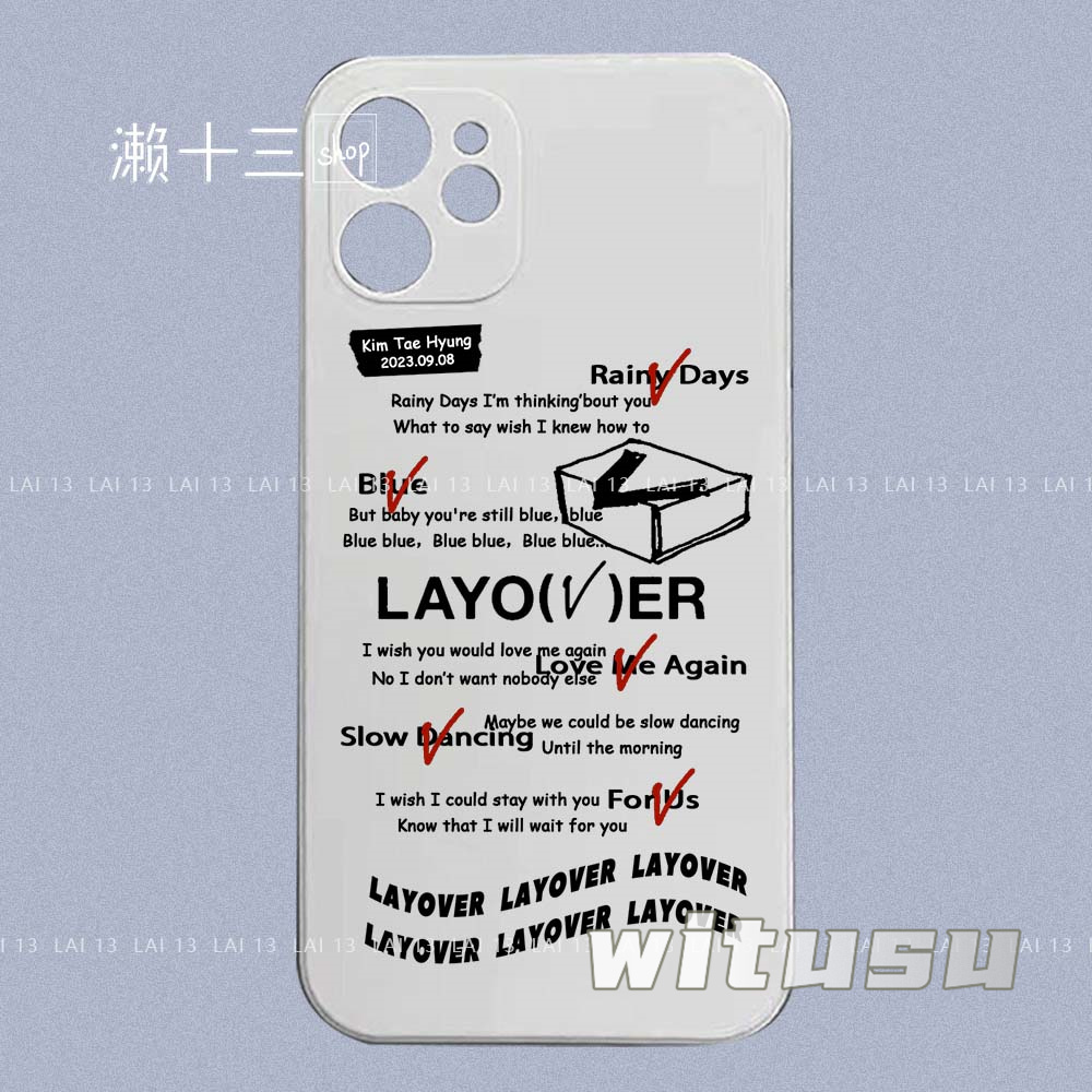 BTS 防弾少年団 TaeHyung ヴィ V テテ Layover iPhone 13 12 11 SE2 X