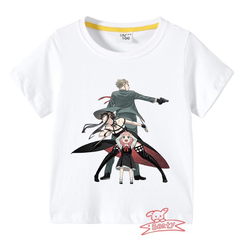 【多色・多柄】春夏新作 子供服 半袖Tシャツ スパイファミリー アーニャ 100%綿 ラウンドネック...