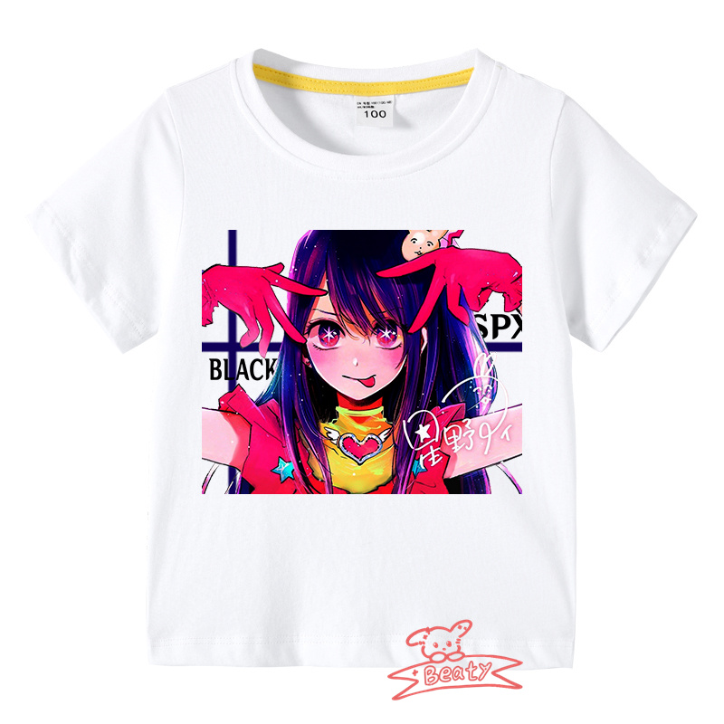 【多色・多柄】春夏新作 子供服 半袖Tシャツ 【推しの子】 星野アイ 100%綿 ラウンドネック 丸...