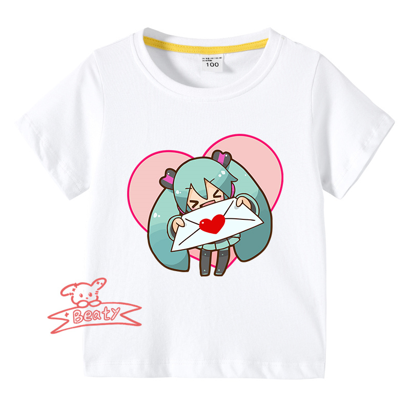 【多色・多柄】春夏新作 子供服 半袖Tシャツ 初音ミク 100%綿 ラウンドネック 丸首 男の子 女...