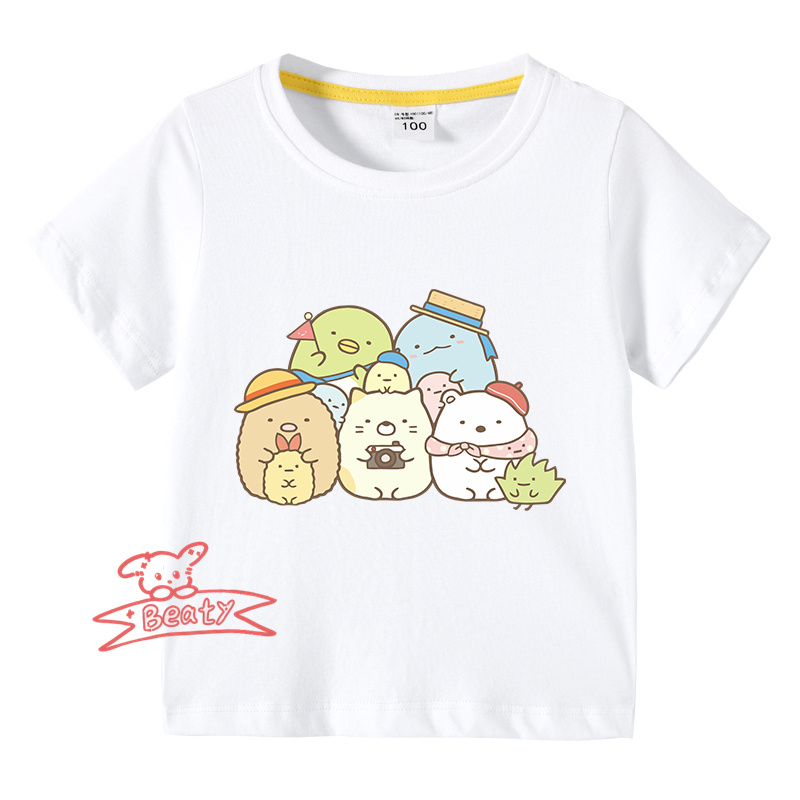 【多色・多柄】春夏新作 子供服 半袖Tシャツ すみっコぐらし 100%綿 ラウンドネック 丸首 男の子 女の子 子ども服 小学生から幼稚園児に最適 80-150cm｜beatystore｜02