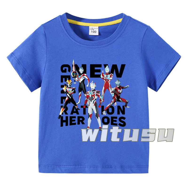 中古】 春夏新作 子供服 半袖Tシャツ ウルトラマン 100%綿 ラウンド