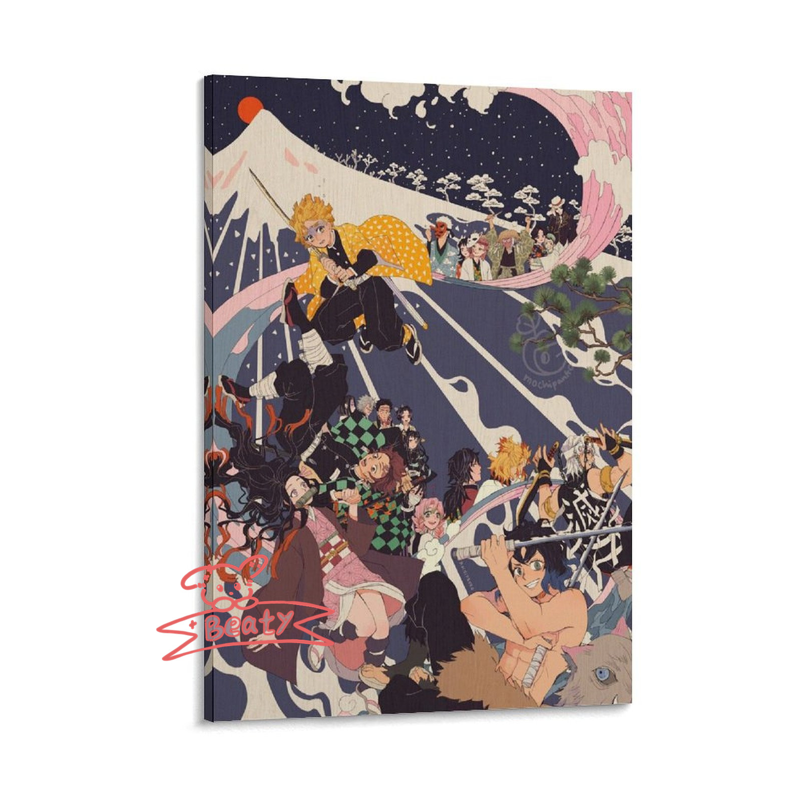 すき家　鬼滅の刃　掛け軸　当選品 Amazon.co.jp: 鬼滅 掛ける絵 掛け軸 15種柄 多種サイズ 水墨画
