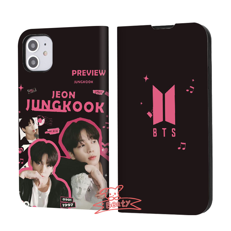 JungKook グク ジョングク BTS スマホケース iPhone ケース 手帳型 SE3 iPhone 14 iPhone15 耐衝撃 カバー カード 収納 アイフォン ポケット マッグネット｜beatystore｜09