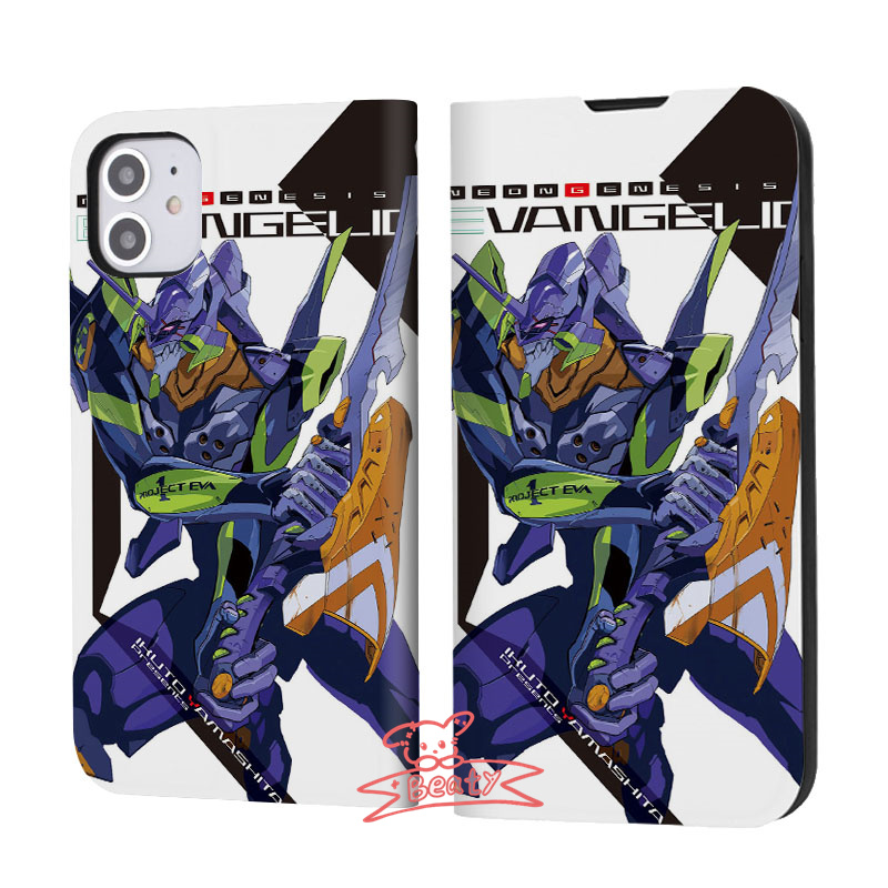 新世紀エヴァンゲリオン EVA スマホケース iPhone ケース 手帳型 SE3 iPhone 14 iPhone15 耐衝撃 カバー カード 収納 アイフォン ポケット マッグネット｜beatystore｜14