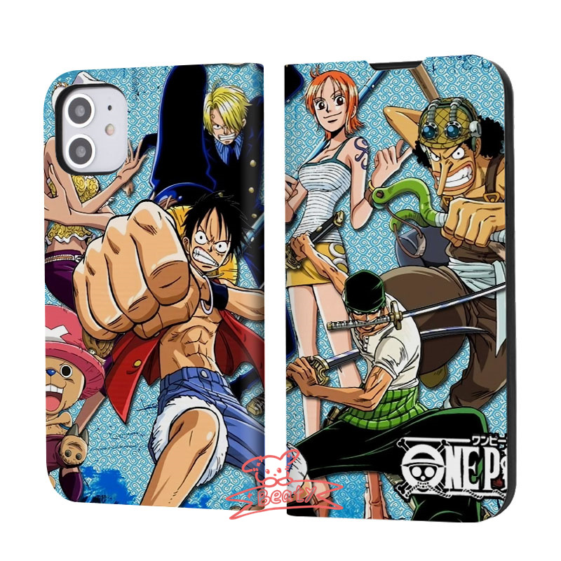 ワンピース スマホケース iPhone Luffy Gear5 ルフィ ギア5 手帳型 SE3 