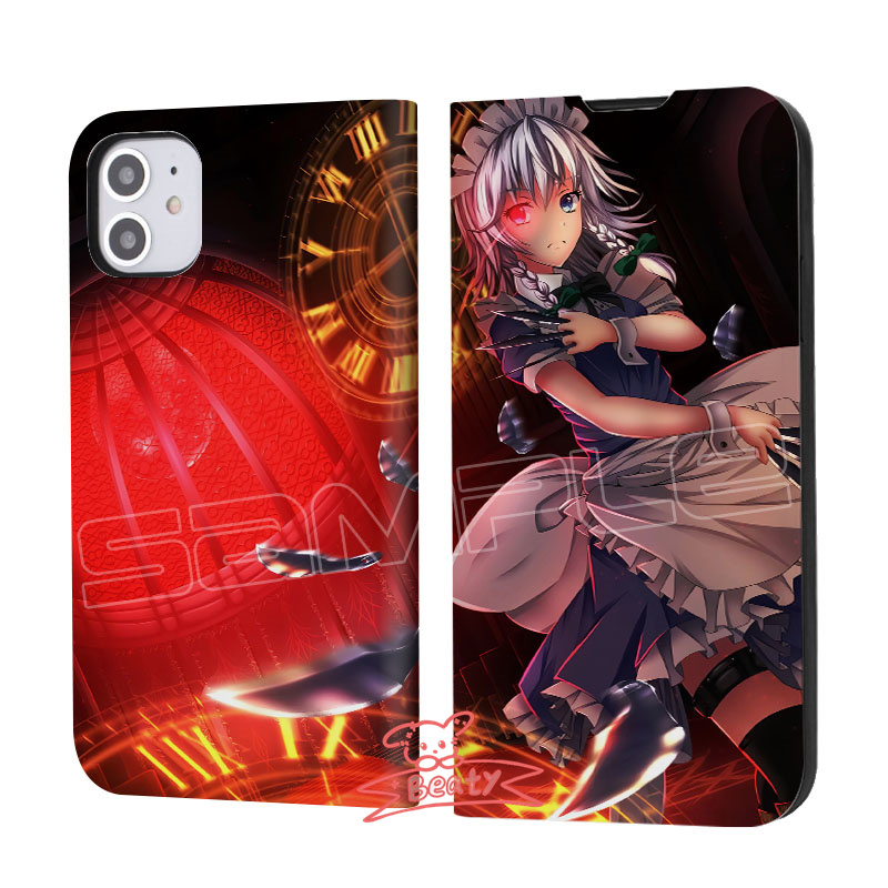 東方Project 霊夢 魔理沙 レミリア スマホケース iPhone ケース 手帳型 SE3 iPhone 14 iPhone15 耐衝撃 カバー  カード 収納 アイフォン ポケット マッグネット