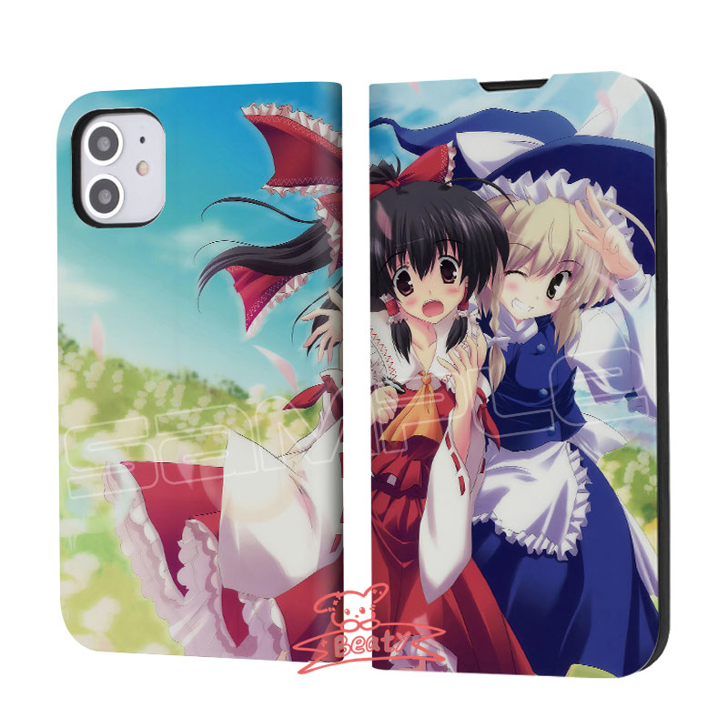 東方Project 霊夢 魔理沙 レミリア スマホケース iPhone ケース 手帳型 SE3 iPhone 14 iPhone15 耐衝撃 カバー カード 収納 アイフォン ポケット マッグネット｜beatystore｜10