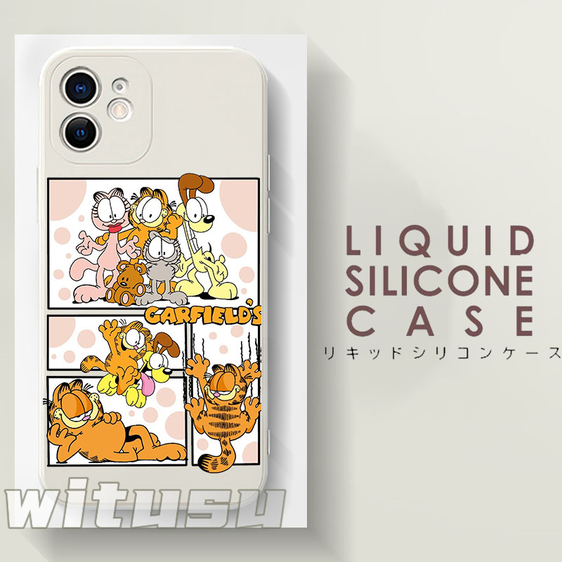 Garfield ガーフィールド スマホケース iPhone 液体シリコン ソフト