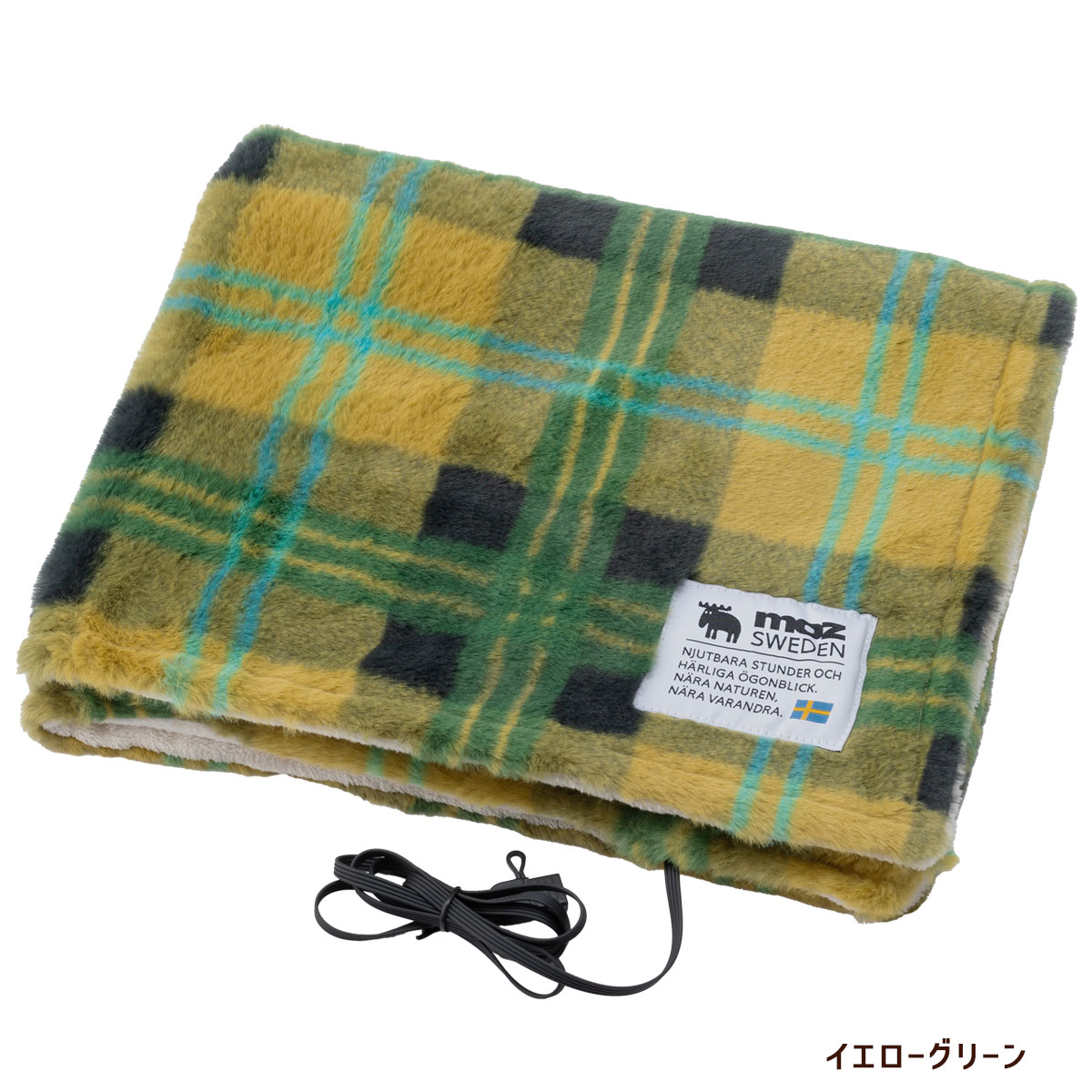 moz（モズ） 爆買 チェック ファー USBブランケット 70×60cm ひざ掛け