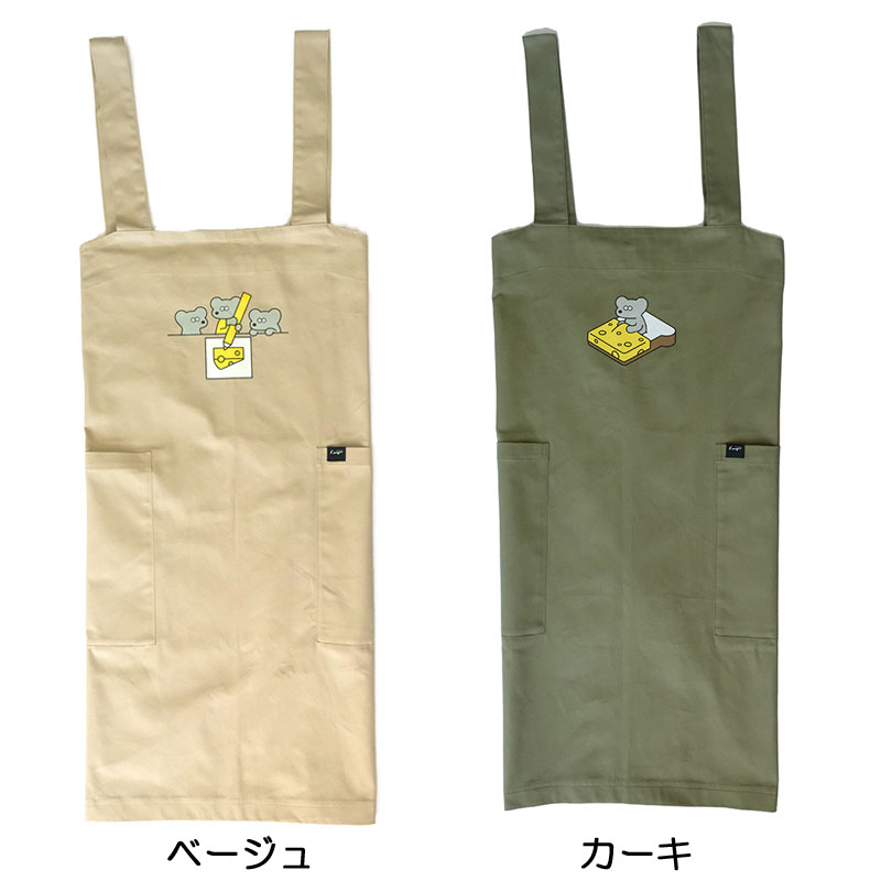 moz（モズ） ねずみのANDY アンディ ツイル クロス エプロン バック