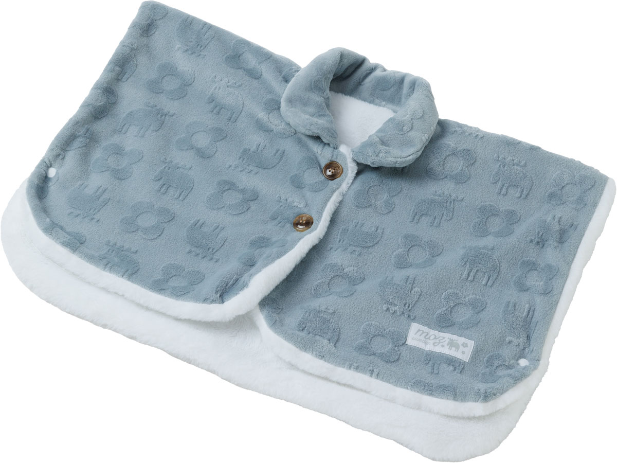 moz（モズ） 肩当て フランネル ポンチョ レディース 冬 北欧 もこもこ